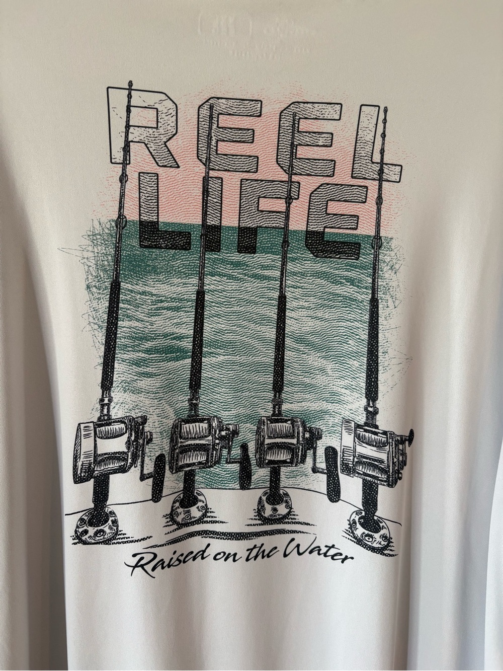 Reel Life Men’s Graphic Fishing Tee - Grey with Graphic Print Size XXL